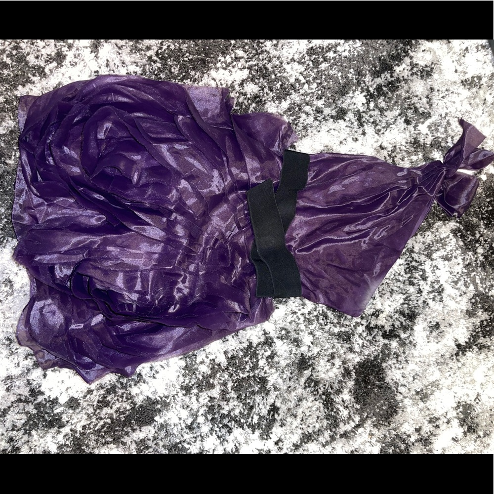 White by Vera Wang Purple Taffeta Dress
